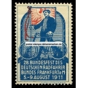 Frankfurt 1911 28. Bundesfest des Radfahrerbundes (Text weiss)