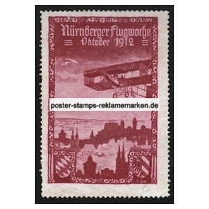 Nürnberg 1912 Flugwoche (Var A - dunkelrot)