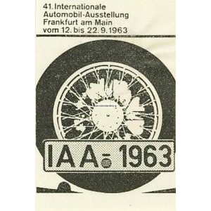 Frankfurt 1963 IAA 41. Internationale Automobil Ausstellung (WK 001)