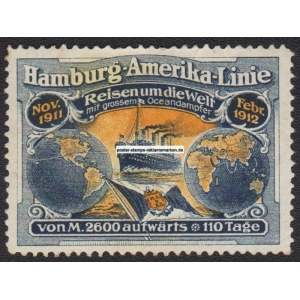 Hamburg Amerika Linie Reisen um die Welt 1911 ... (002)