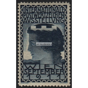 Wien 1911 Internationale Postwertzeichen Ausstellung (graublau - 001)