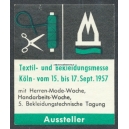 Köln 1957 Textil- und Bekleidungsmesse Aussteller 001