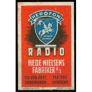 Herofon Nielsens Radio Fabriker Kobenhavn (Bording 1224)