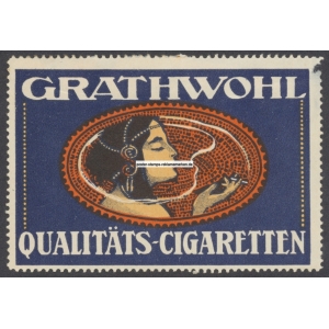 Grathwohl Qualitäts-Cigaretten (Frauenkopf - blau - 002)