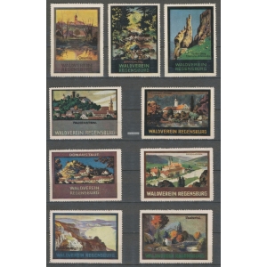 Regensburg Waldverein 002 (9 Marken / stamps)