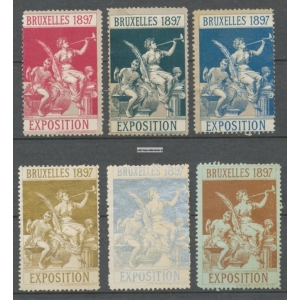 BRUXELLES 1897 EXPOSITION WILLEM BATTAILLE 6 X