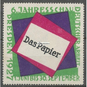 Dresden 1927 Das Papier Willy Petzold (Var b 003)