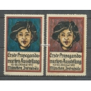 München 1912 Propagandamarken Ausstellung Guido Joseph Brunner 2 X (001)