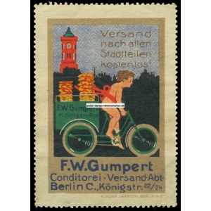 Gumpert Conditorei Berlin Richard Jaretzki (006b) Lieferrad Fahrrad