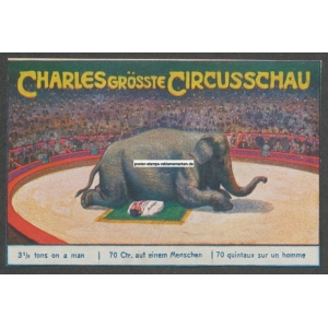 Charles grösste Circusschau 021 70 Ctr auf einem Menschen