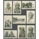 Sven Hedin "Zu Lande nach Indien" 60 Marken / stamps