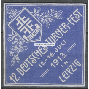 Leipzig 1913 12. Deutsches Turner-Fest (blau 001a)