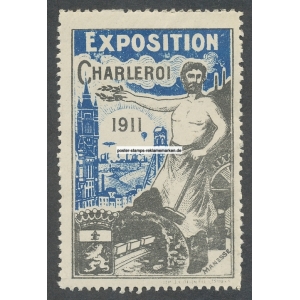 Charleroi 1911 Exposition Manesse (blau - 001 a)