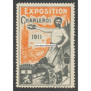 Charleroi 1911 Exposition Manesse (orange - 001 a)